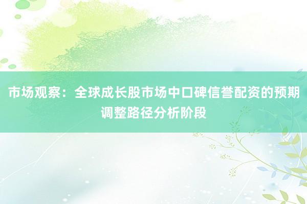 市场观察：全球成长股市场中口碑信誉配资的预期调整路径分析阶段