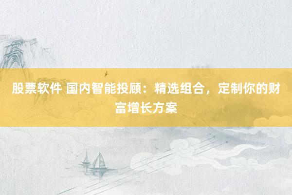 股票软件 国内智能投顾：精选组合，定制你的财富增长方案