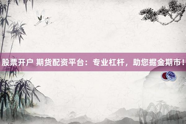 股票开户 期货配资平台：专业杠杆，助您掘金期市！